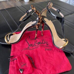 Christian Louboutin leopard Athena Alta 100 heels size 7.5